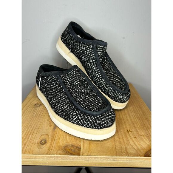 P448 Women's Bubble Shaka Woven Round Moc Toe Slip Ons Black Size 9‎ - Picture 2 of 6